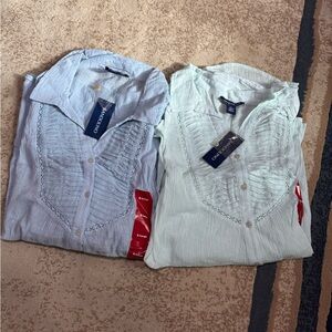 Bandolino Women's Missy XLarge Blouses - Light Blue and Mint Green New with Tags